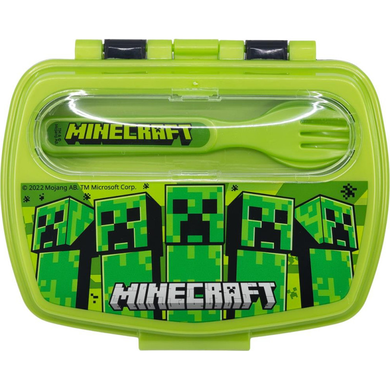 Stor : Minecraft - Funny Sandwich Box With Cutlery (40409)