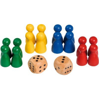 Philos Playing pieces, 24 x 12 mm, with dice spēle 3053