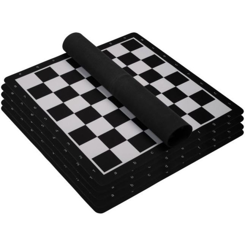 Philos Chessboard rollable, field 55 mm, plastic, black and white, pack of 5 šaha dēlis 2496