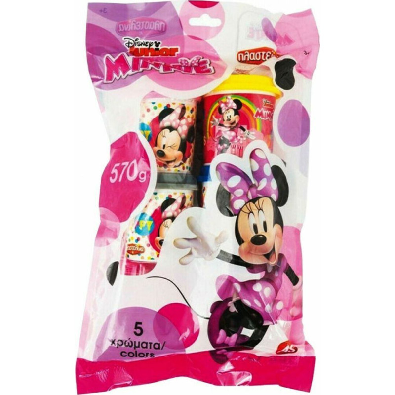 As Company AS Πλαστελίνα - Disney Junior Minnie - 5  Βαζάκια Πλαστελίνης 4oz σε σακουλάκι (1045-03553)