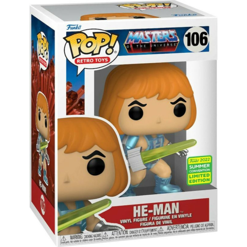 Funko Pop! Retro Toys Masters of the Universe - He-Man (Laser Power) (Summer Convention Limited Edition) #106 Vinyl Figure