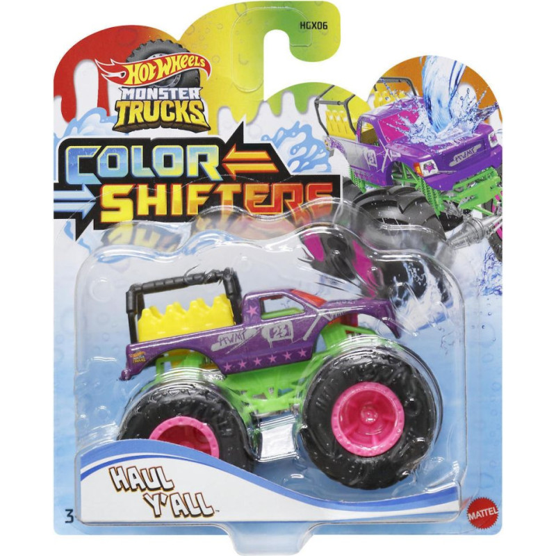 Mattel Hot Wheels: Monster Trucks Color Shifters - Haul Yall Vehicle (HMH35)