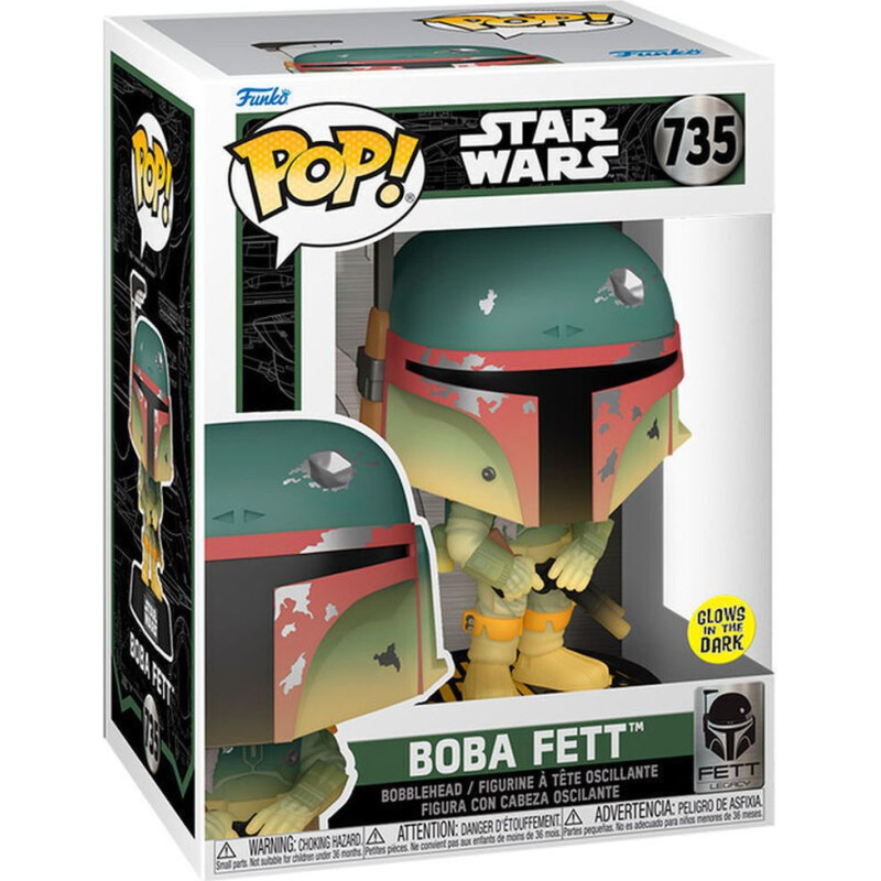 Funko Pop! Disney Star Wars: Fett Legacy - Boba Fett (Glows in the Dark) #735 Bobble-Head Vinyl Figure