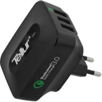 Tellur AC Charger QC 3.0 3*USB Ports (1 Port QC 3.0 & 2 USB Port 2.4A) Black