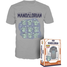 Funko Boxed Pop! Tees: Star Wars: The Mandalorian - Grogu On Ship T-Shirt  (S)