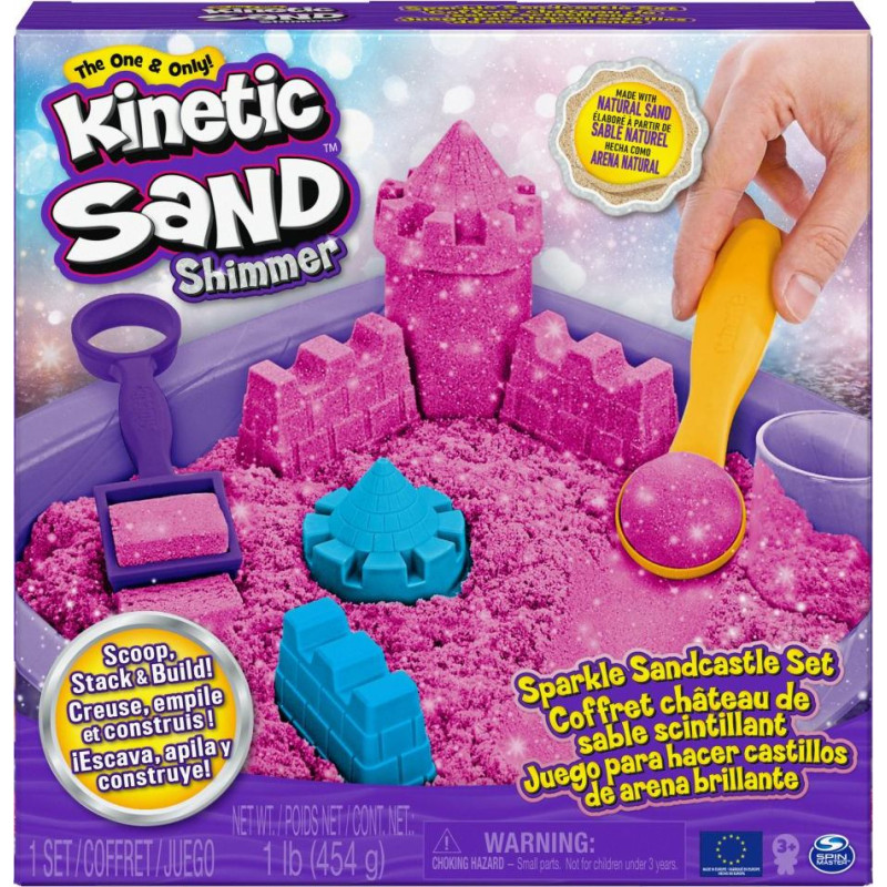 Spin Master Kinetic Sand Shimmer - Sparkle Sandcastle Set (Pink) (6063520)