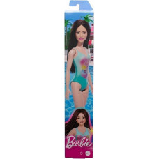 Mattel Barbie: Beach - Black Hair Doll Wearing Tropical Blue Swimsuit (HXX51)