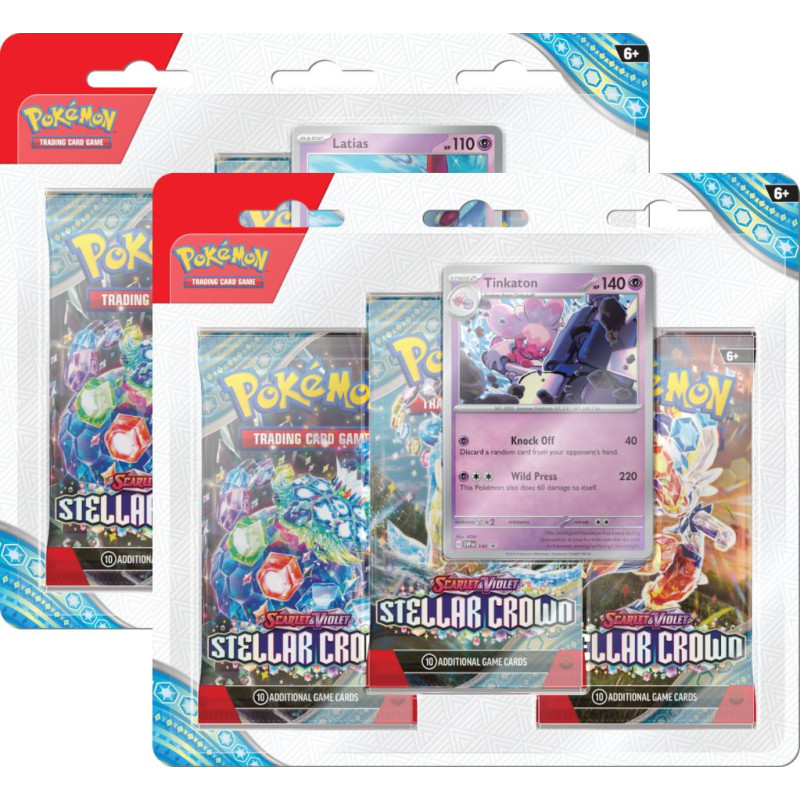 Pokemon TCG Scarlet & Violet - Stellar Crown - 3-Pack Blister Box (12)