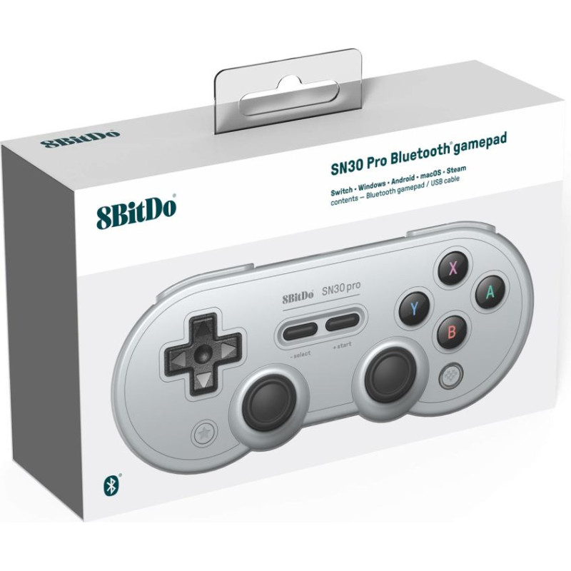 8BitDo SN30 Pro Gamepad Grey Edition - pults