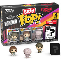 Funko Bitty Pop! 4-Pack: Stranger Things - Hopper, Joyce, Demogorgon, Mystery Pop! Vinyl Figures