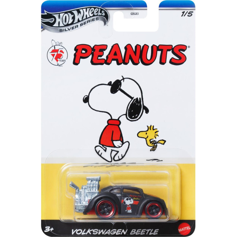 Mattel Hot Wheels: Silver Series Peanuts 75th - Volkswagen Beetle Vehicle (JCB81)