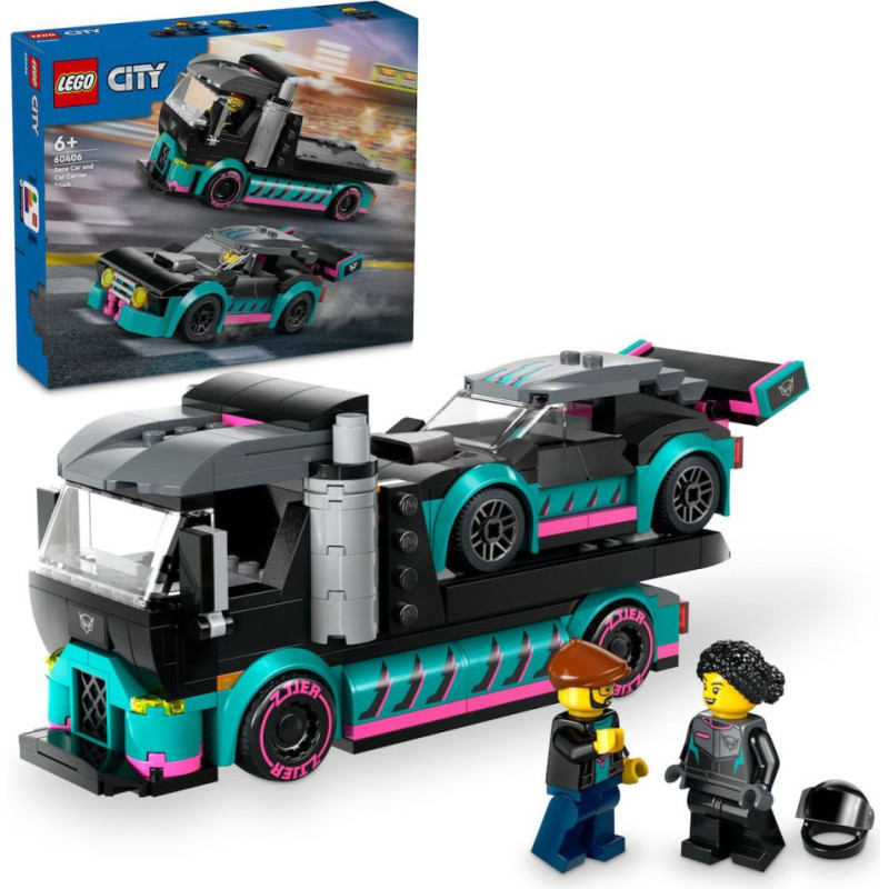 Lego ® City: Race Car and Car Carrier Truck Building Toy (60406)