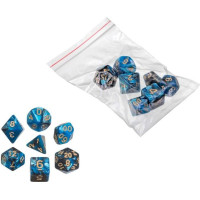 Philos Multi-sided dice, oblivion, blue, 7 different dice 7792 metamie kauliņi