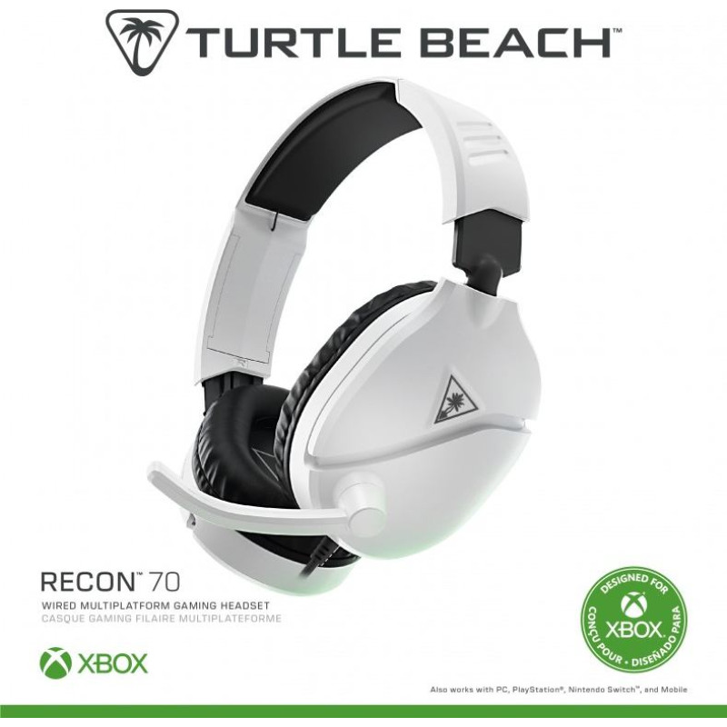 Turtle Beach Recon 70 2024 White Xbox One, Xbox Series X