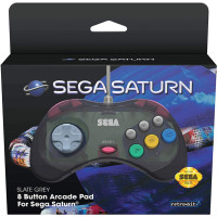 Retro-Bit SEGA Saturn Pad Grey - pults