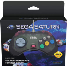 Retro-Bit SEGA Saturn Pad Grey - pults