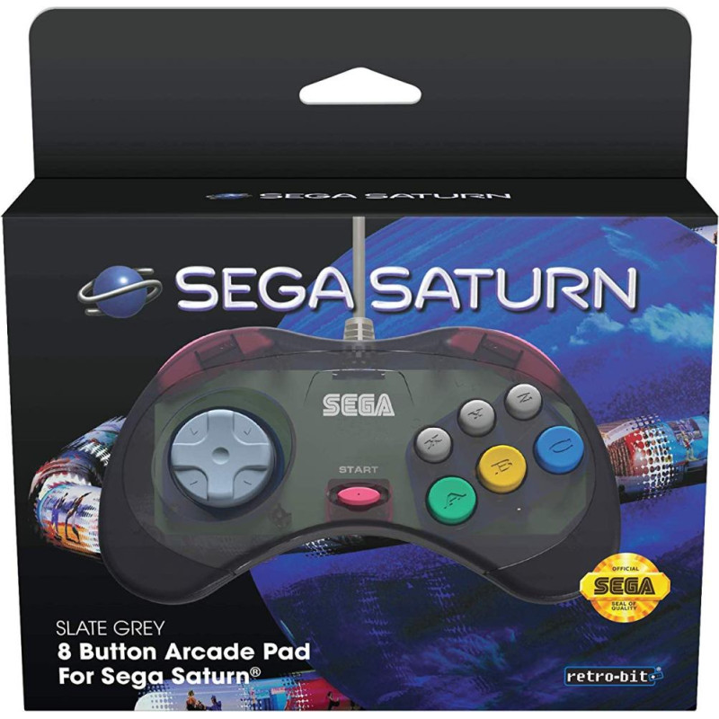 Retro-Bit SEGA Saturn Pad Grey - pults