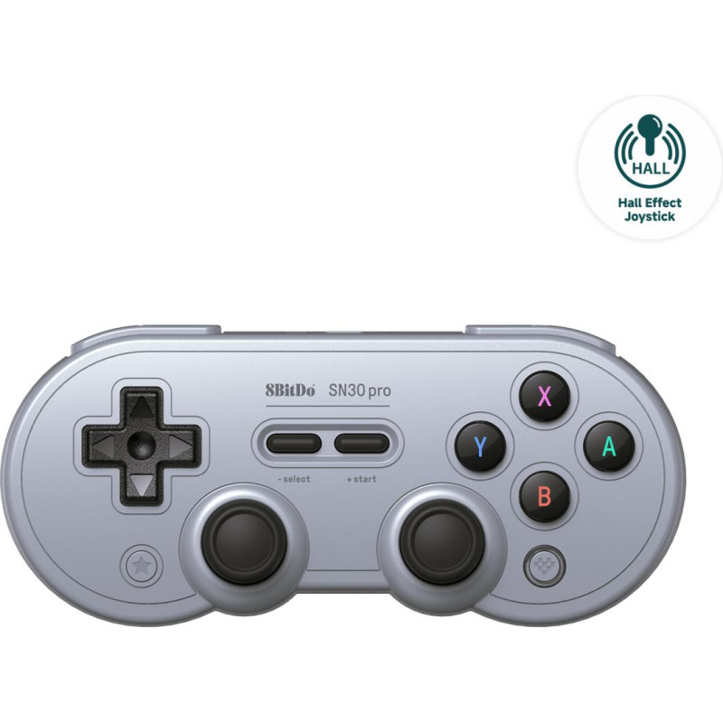 8BitDo SN30 Pro Gamepad Hall Effect Edition Gray - pults