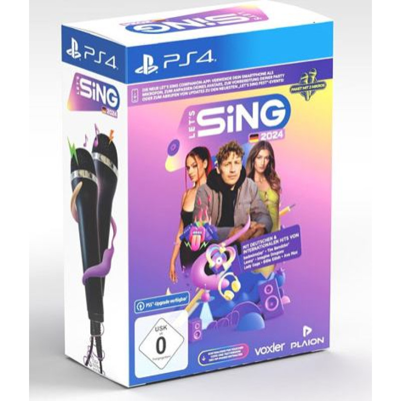 PS4 Lets Sing 2024 + 2 Microphones Playstation 4 video spēle