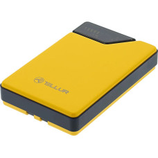 Tellur Power Bank 10000mAh, USB-C + Lightning cables built-in  yellow