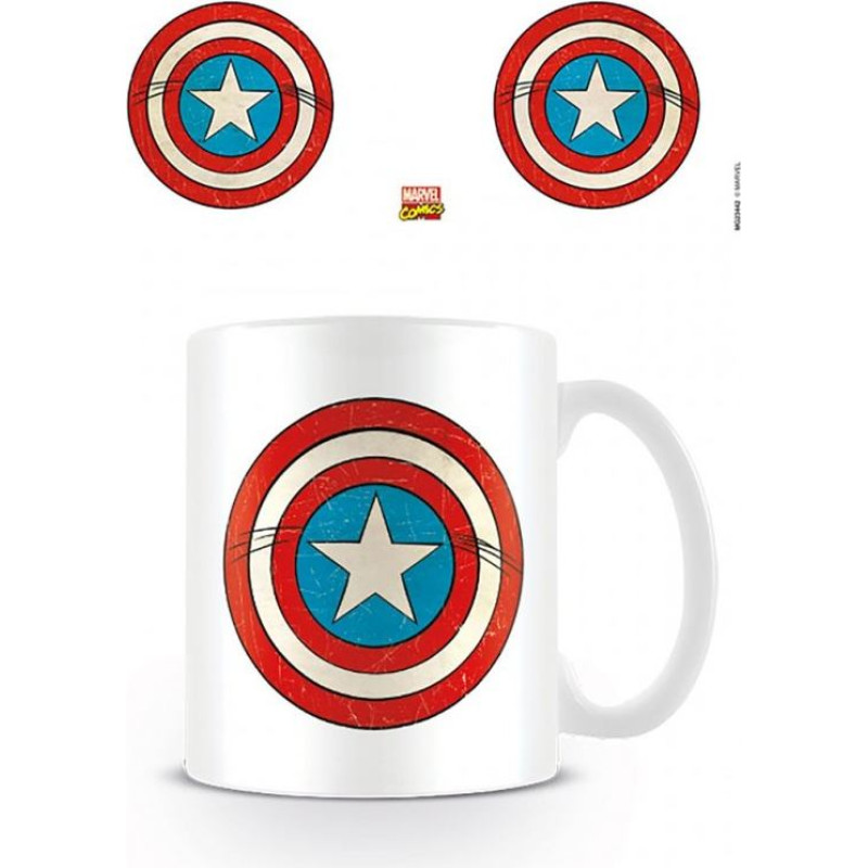 Pyramid Mug Marvel Retro (Captain America Shield)