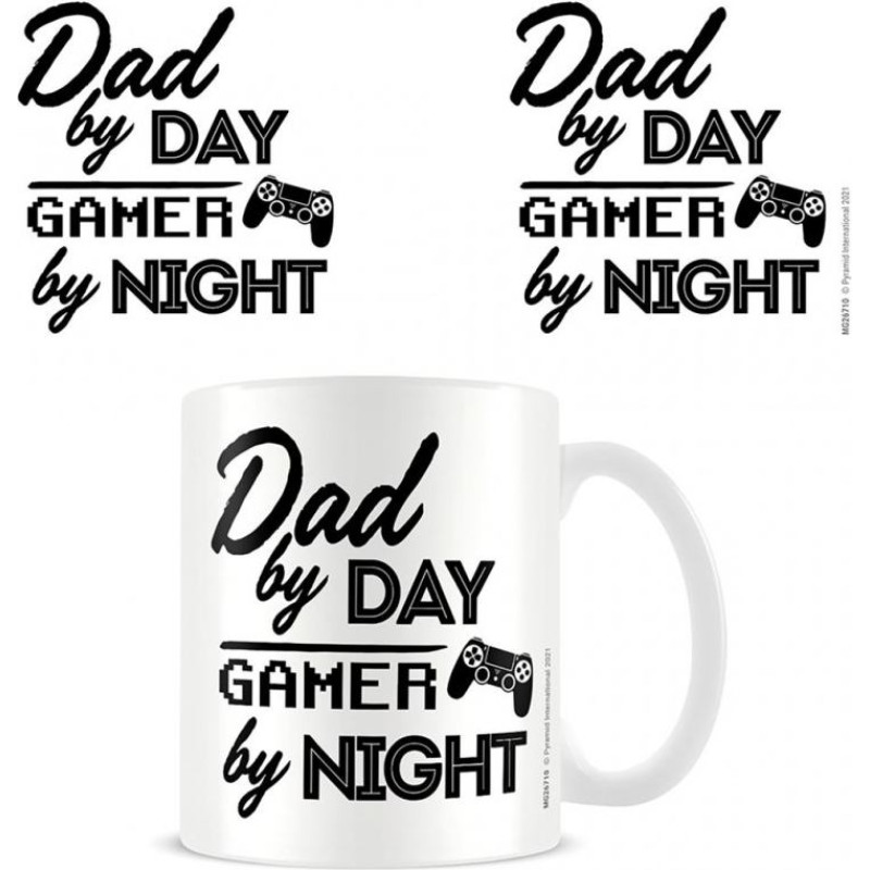 Pyramid Mug Dad by Day Gamer by Night