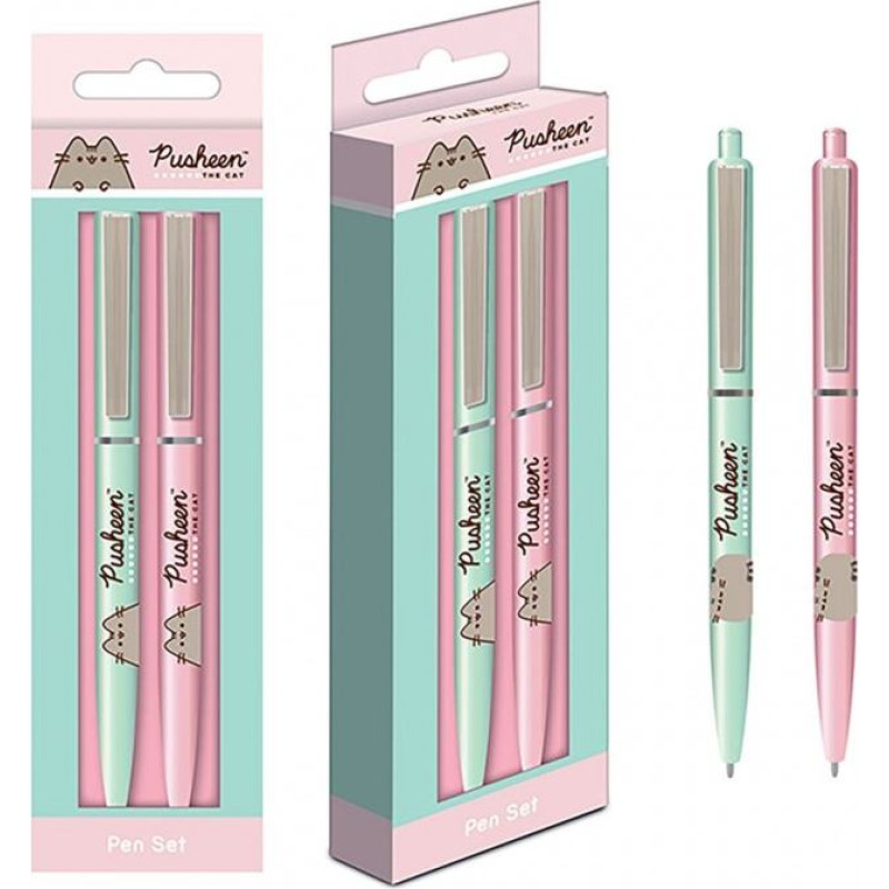 Pyramid Pen Set 2pk Pusheen (Botanical)