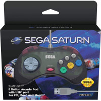 Retro-Bit SEGA Saturn USB Pad Grey - pults