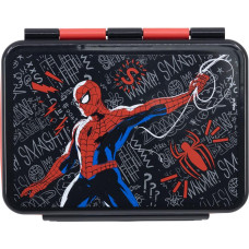 Stor Marvel: Spiderman Black Board -  Ss Clamp Rectangular Sandwich Box (1100ml) (74756)