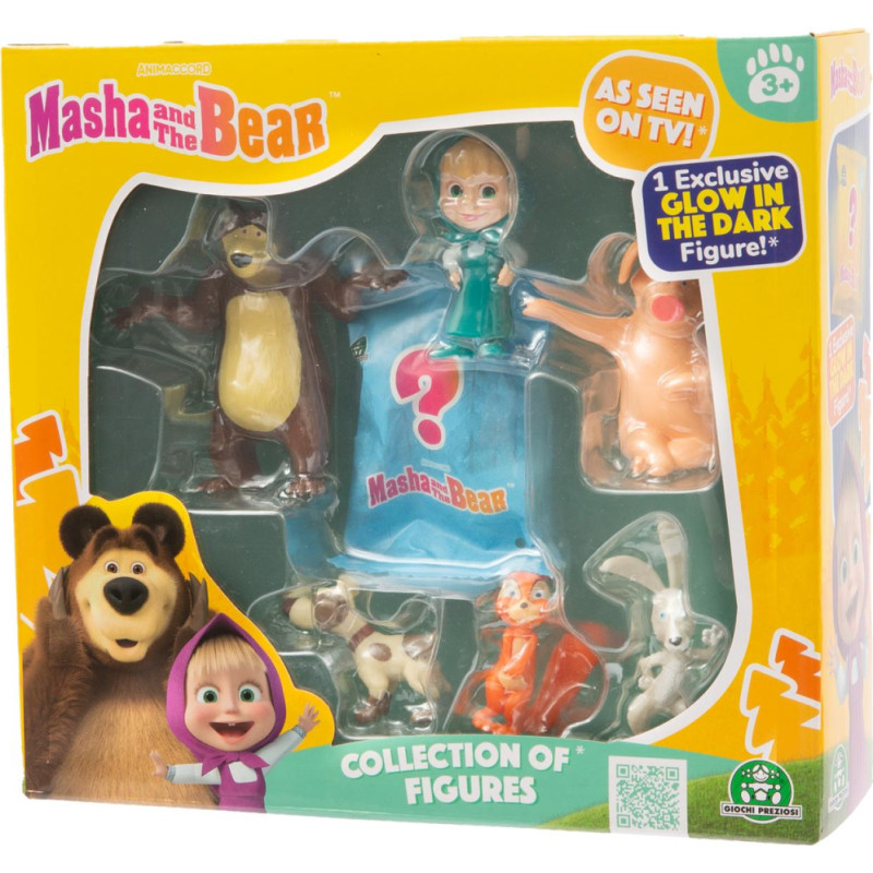 Giochi Preziosi Masha and the Bear: Collection of Figures - 7 Figures Pack (Random) (MHA31000)