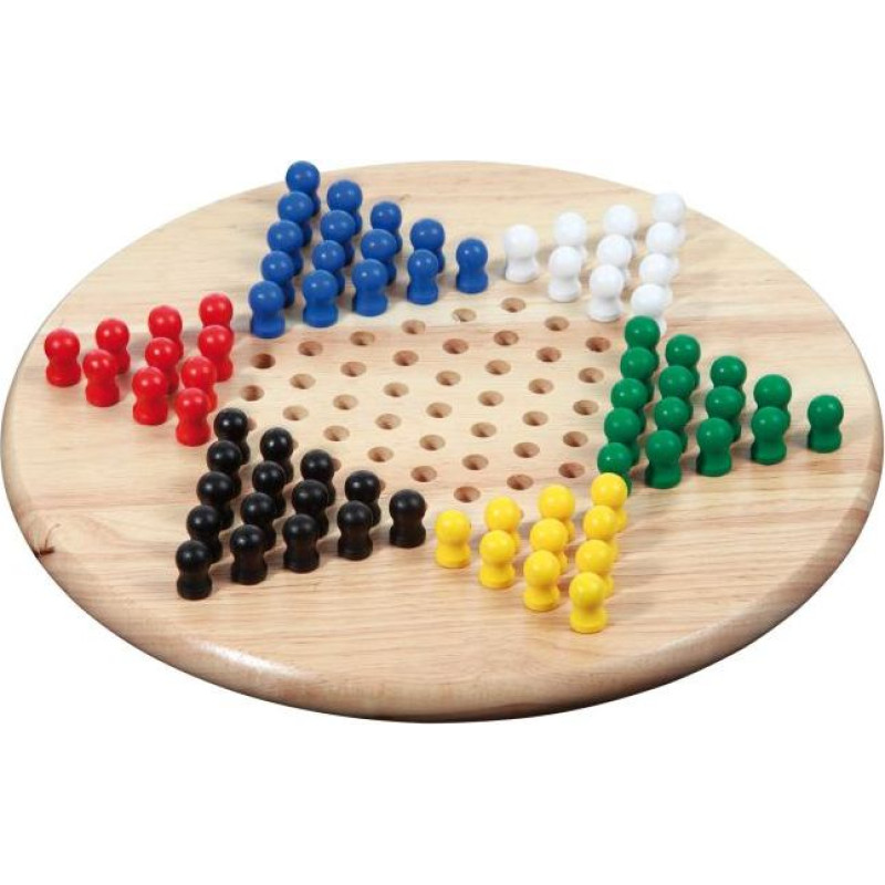 Philos Chinese Checkers, round, hevea wood spēle 3113