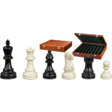 Philos Chess pieces Nero, black white, king height 95 mm, in wooden box šaha figūras 2272