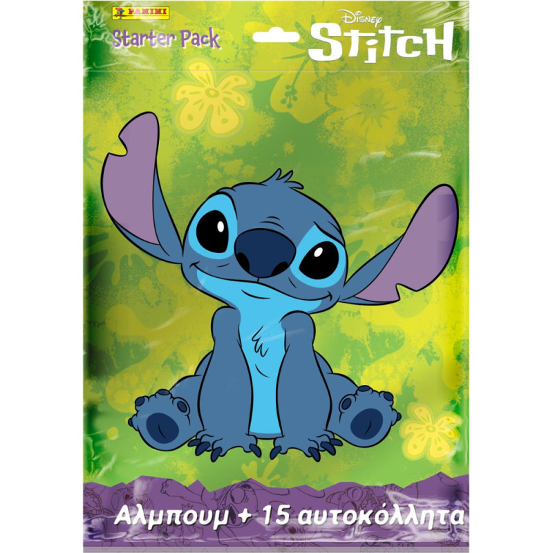Panini Disney: Stitch 2025 - Sticker Starter Pack (Sticker Album plus 3 Packs of 5 Stickers each)