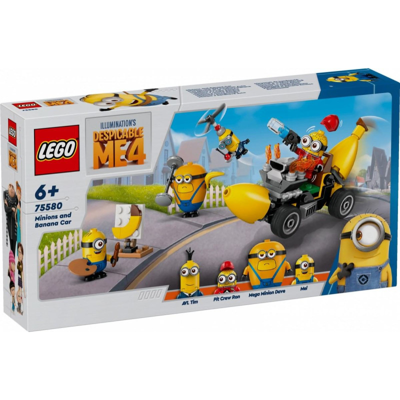 Lego ® Despicable Me: 4 Minions and Banana Car (75580)