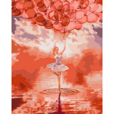 Symag Obraz malowanie po numerach - balerina o zachodzie