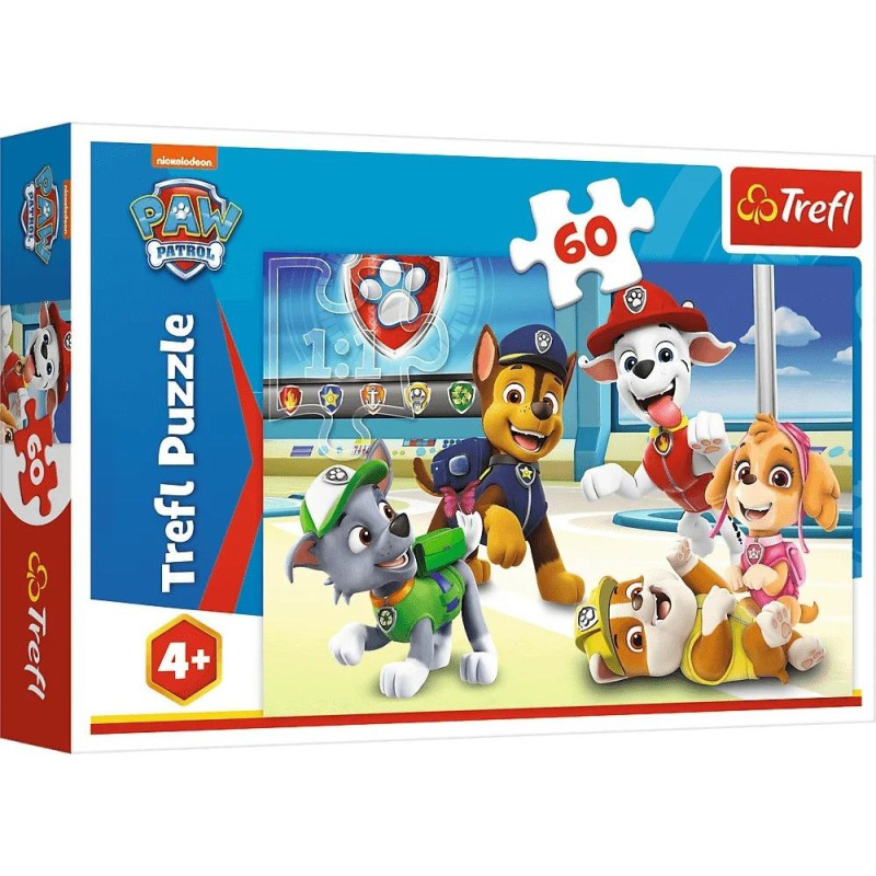 Trefl Puzzle 60 elementów w świecie piesków psi patrol (paw patrol)