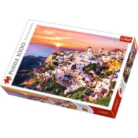 Trefl Puzzle 1000 elementów zachód słońca nad santorini