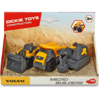 Dickie Pojazdy budowlane volvo 3-pak walec, wywrotka, koparka