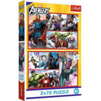 Trefl Puzzle  2x70 elementów avengers zostań bohaterem