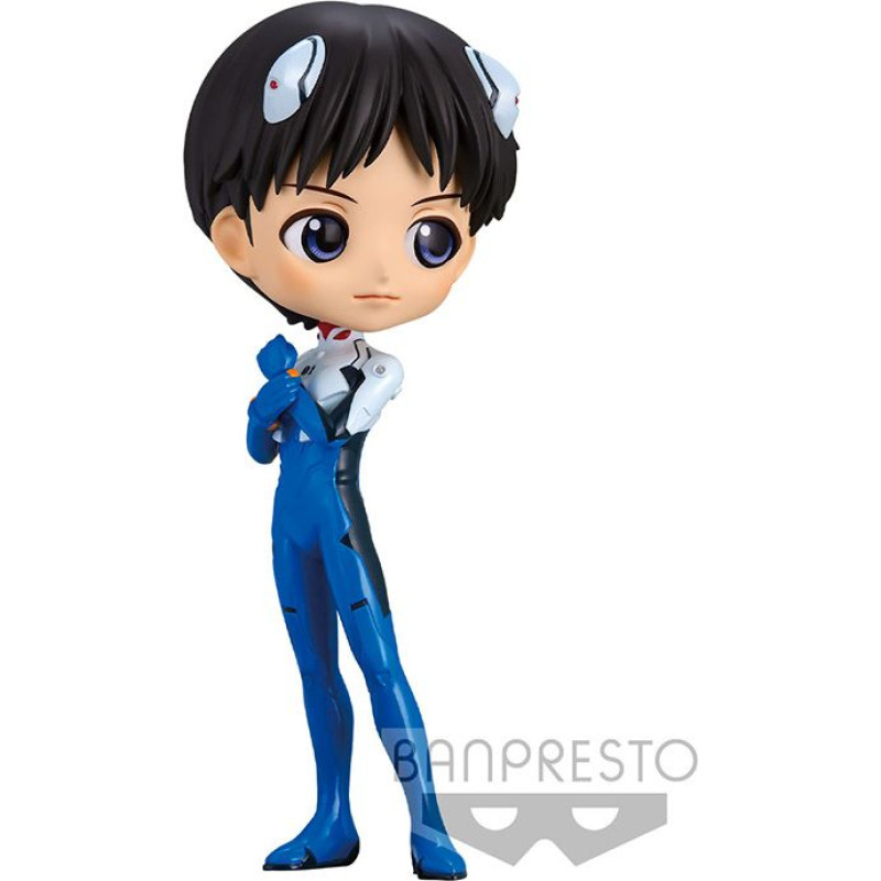 Banpresto Q Posket: Evangelion New Theatrical Edition - Shinji Ikari (Plugsuit Style) (Ver.A) Figure (14cm) (18353)