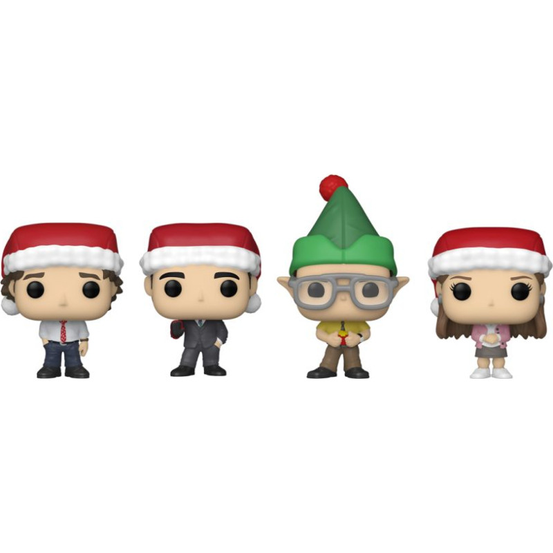 Funko Pocket Pop! 4-Pack The Office - Happy Holidays Tree Box Vinyl Figures Keychain