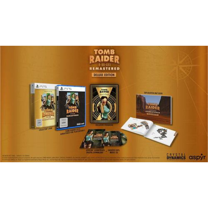 PS5 Tomb Raider 1-3 Remastered Deluxe Edition Playstation 5 video spēle