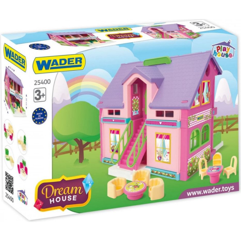 Wader Domek dla lalek 37 cm play house pudełko