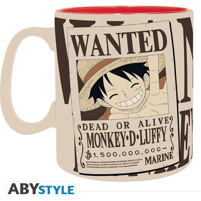 Abysse One Piece - Luffy  Wanted Heat Change Mug (460ml) (ABYMUGA452)