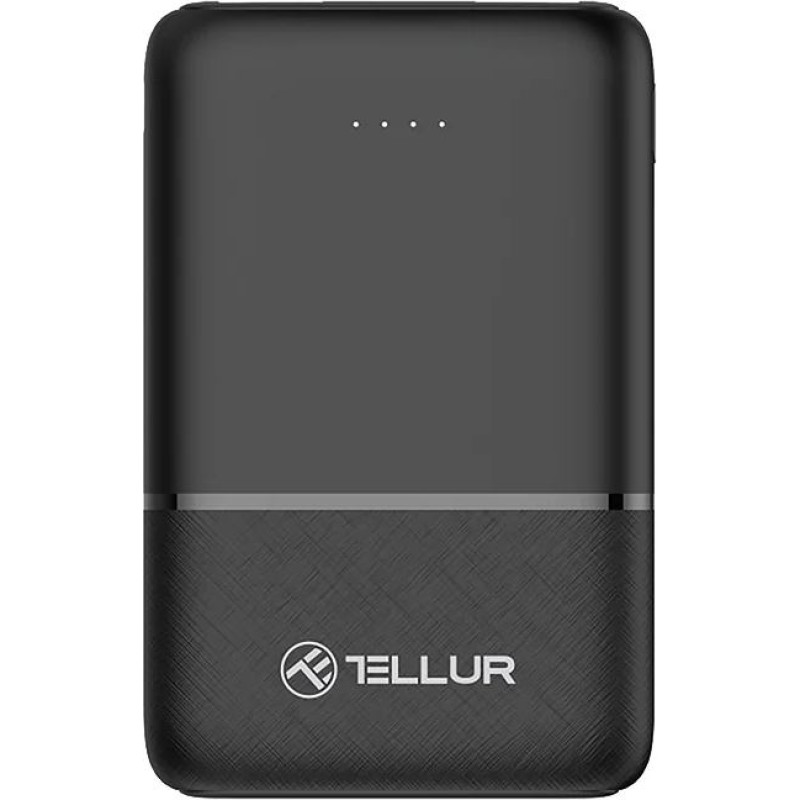 Tellur 5000mAh power bank 2xUSB+USB-C+MicroUSB black