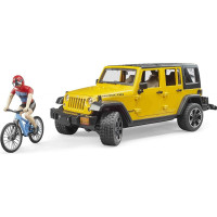 Bruder Jeep wrangler rubicon z rowerem i figurką