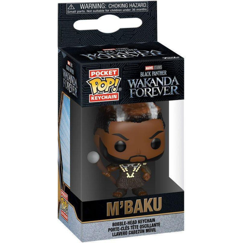 Funko Pocket Pop! Marvel: Black Panther Wakanda Forever - MBaku Vinyl Bobble-Head Figure Keychain