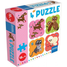 Granna Puzzle z jamnikiem 4 puzle 4 elementy
