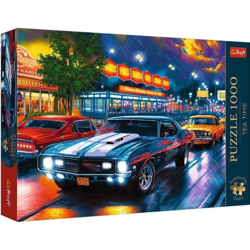 Trefl Puzzle 1000 elementów nocna przejażdżka samochody