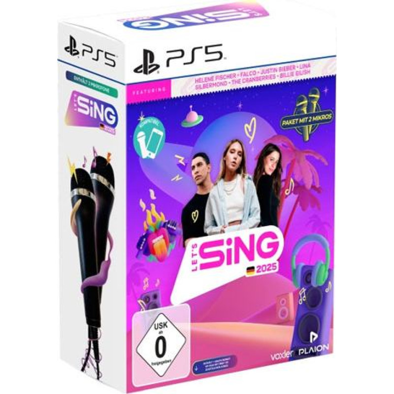 PS5 Lets Sing 2025 + 2 Mics Playstation 5 video spēle